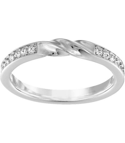 Anillo Swarovski 5139659 Curly Blanco Baño Oro Blanco talla 52