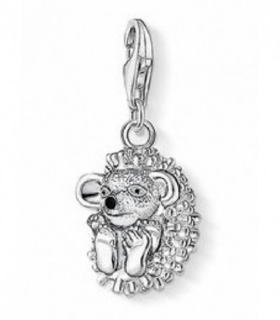 CHARM ERIZO PLATA ESMALTE EN FRIO LISO