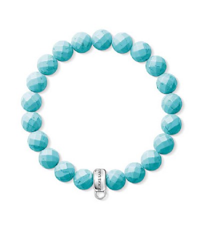 CHARM-PULSERA PLATA DE LEY TURQUESA L17,