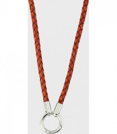 NECKLACE RED LEATHER