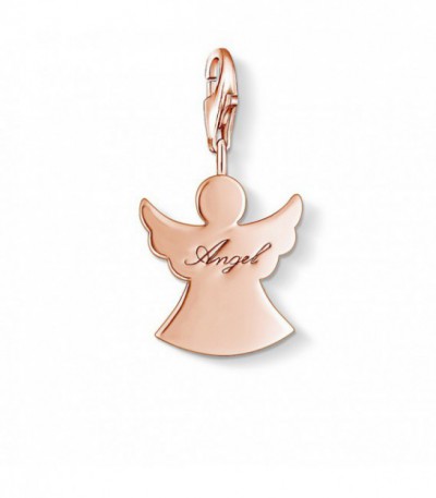 ÁNGEL DE LA GUARDA PLATA CHAPADO EN ORO