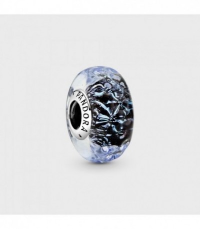 WAVY SILVER CHARM MURANO