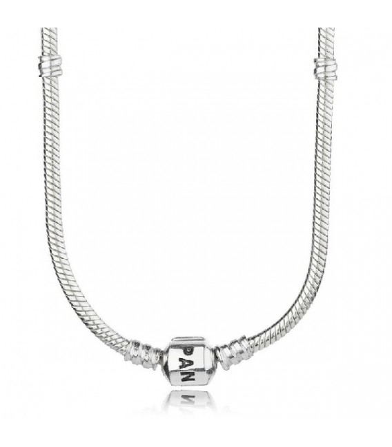 COLLAR PLATA CIERRE PANDORA RED