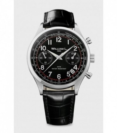 RELOJ ACERO NEGRO S BLACK CROCO