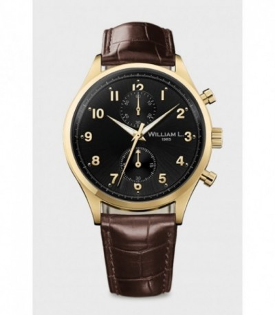 RELOJ ACERO DORADO NEGRO