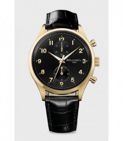 RELOJ ACERO DORADO NEGRO