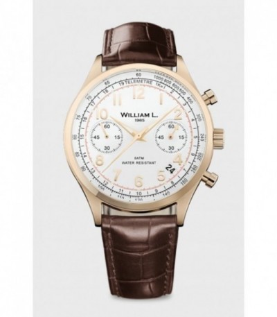 RELOJ ACERO BLANCO CREMA MARRON