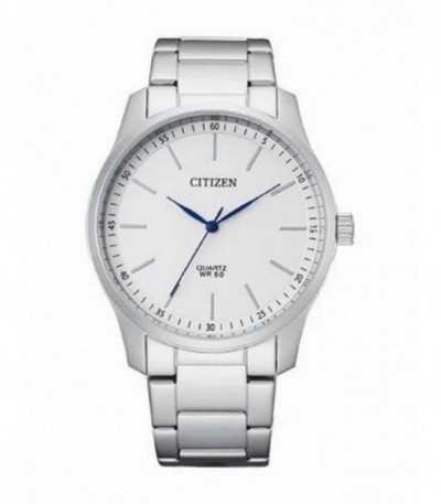Reloj Citizen BH5000-59A cuarzo pila para hombre en acero con esfera blanca agujas en azul