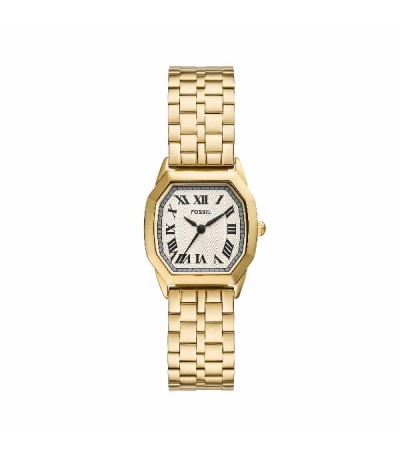 Reloj Harlow de acero inoxidable dorado con tres agujas