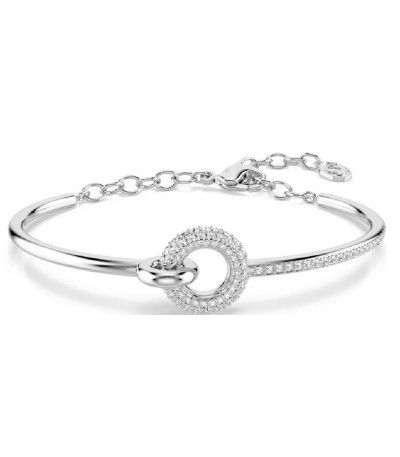 Brazalete Dextera, Talla redonda, Blanco, Baño de rodio