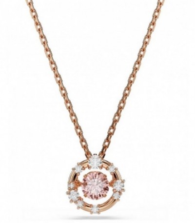 Colgante Swarovski 5744244 Constella Rosa Dancing Stone Baño Oro Rosa